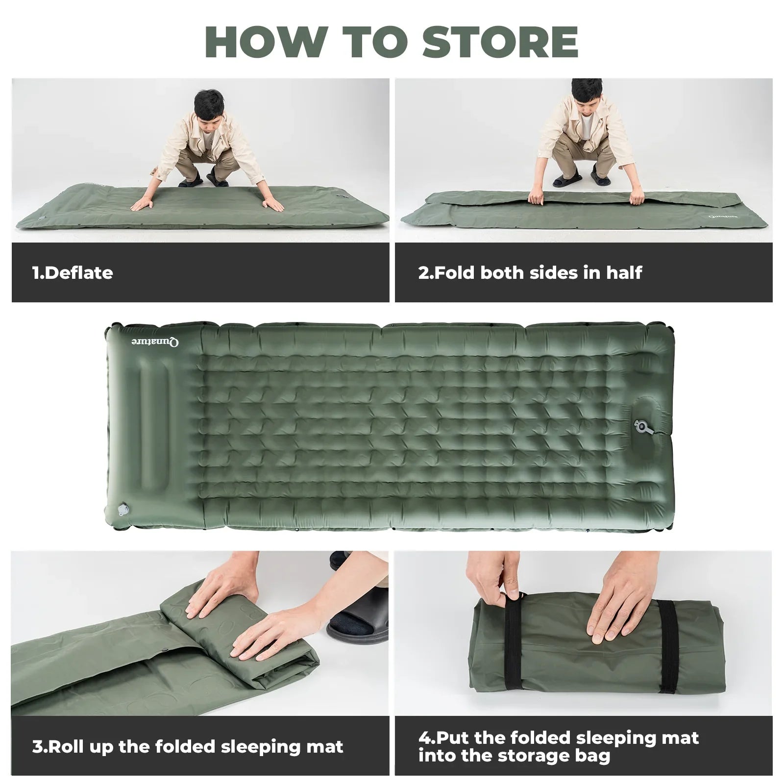 Inflatable Sleeping Pad with Pillow