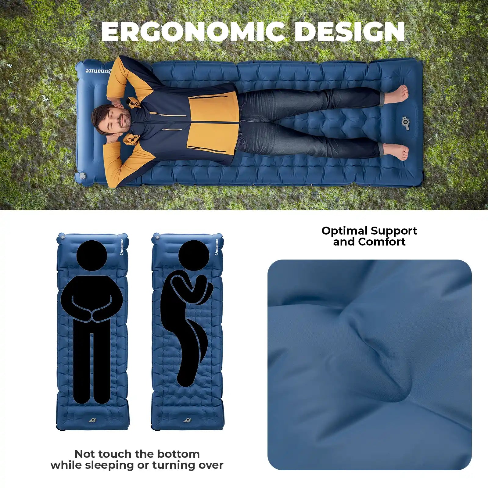 Inflatable Sleeping Pad with Pillow