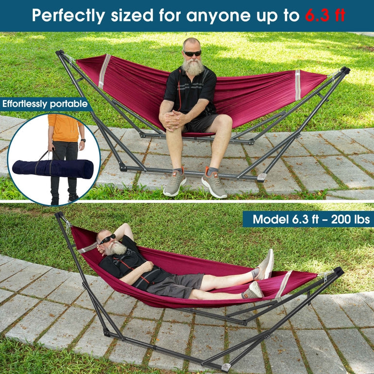 Original Collapsible Hammock with Stand for Ultimate Relaxation