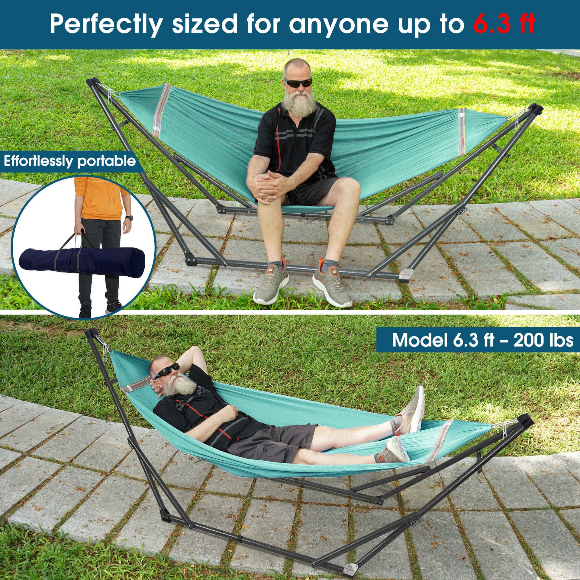 Original Collapsible Hammock with Stand for Ultimate Relaxation