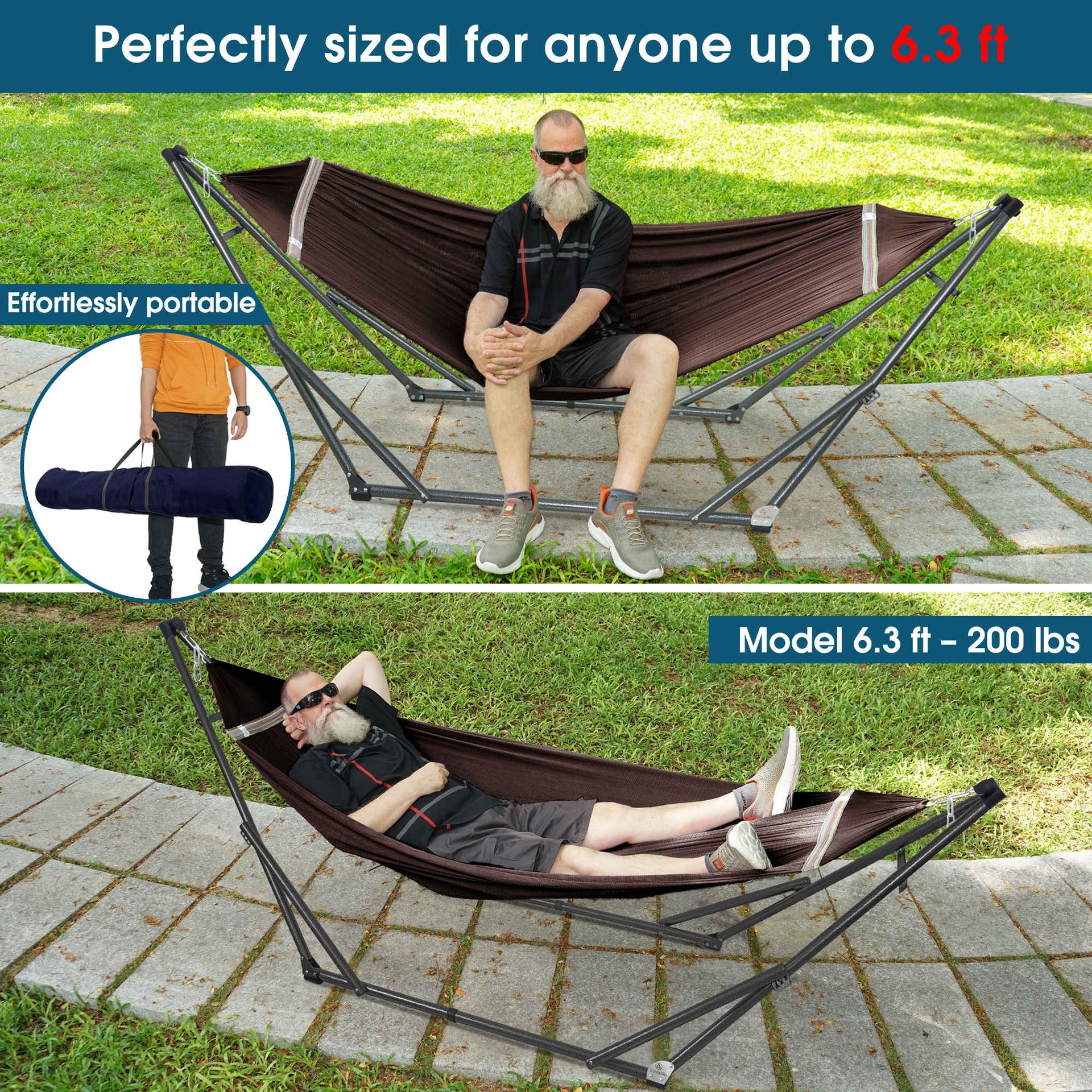 Original Collapsible Hammock with Stand for Ultimate Relaxation