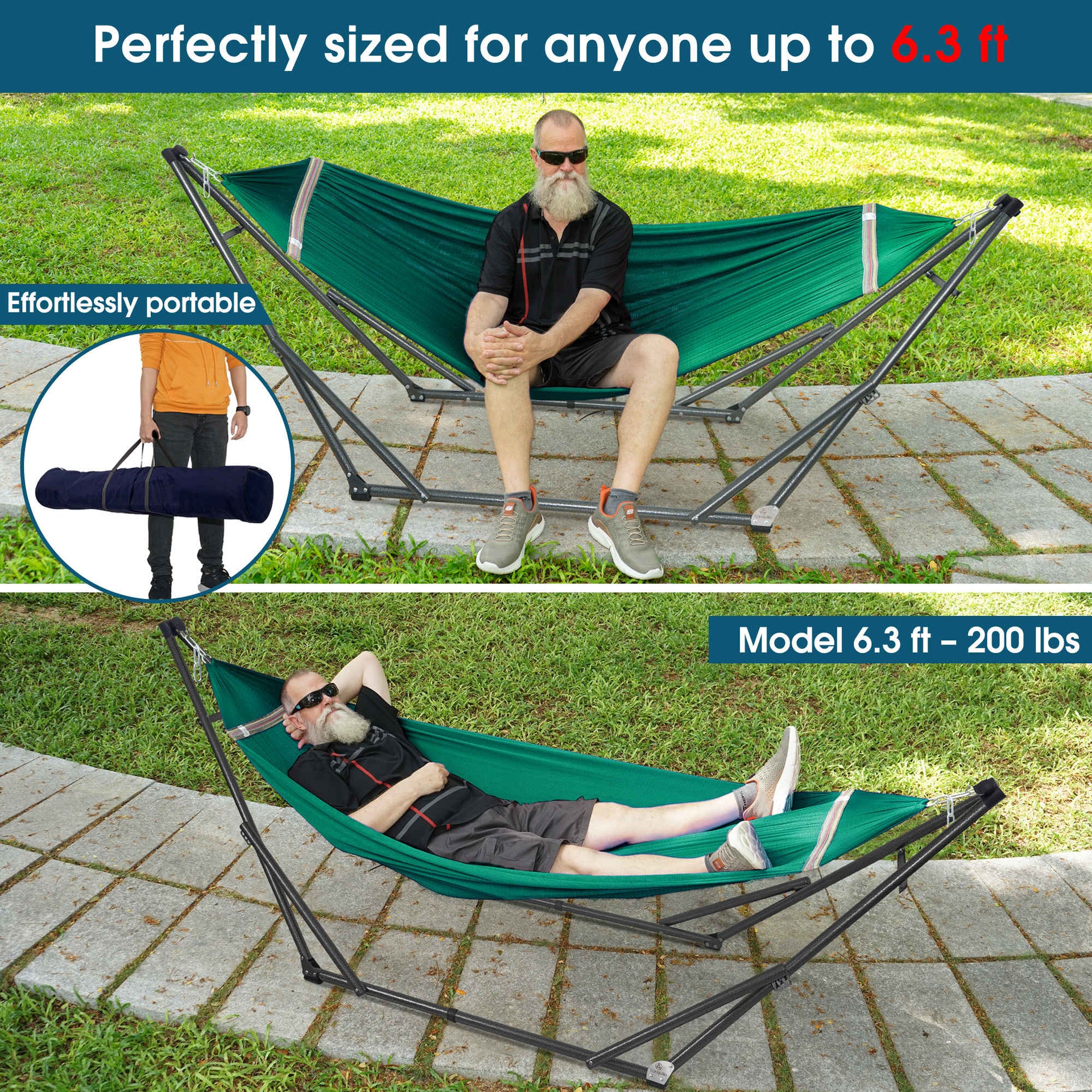 Original Collapsible Hammock with Stand for Ultimate Relaxation