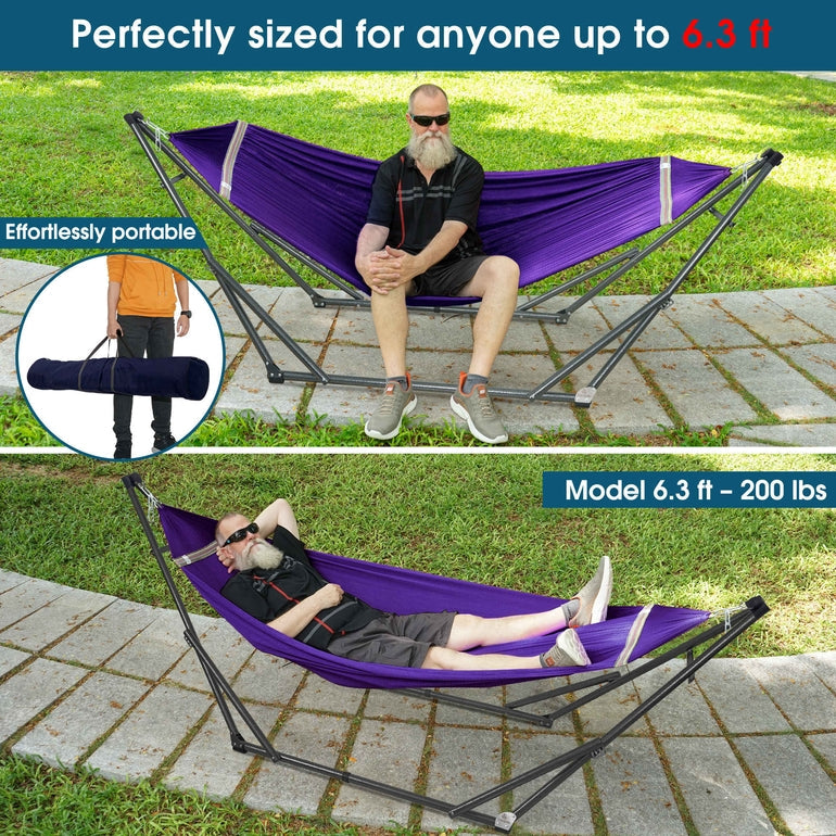 Original Collapsible Hammock with Stand for Ultimate Relaxation