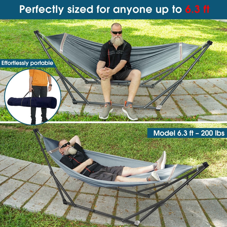 Original Collapsible Hammock with Stand for Ultimate Relaxation