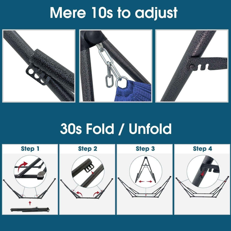 Original Collapsible Hammock with Stand for Ultimate Relaxation