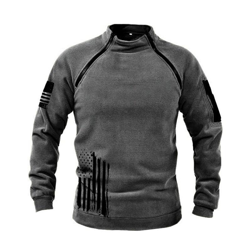 Men Winter Fleece Tactical Jacket Lightweight Warm Windproof Outdoor Wear