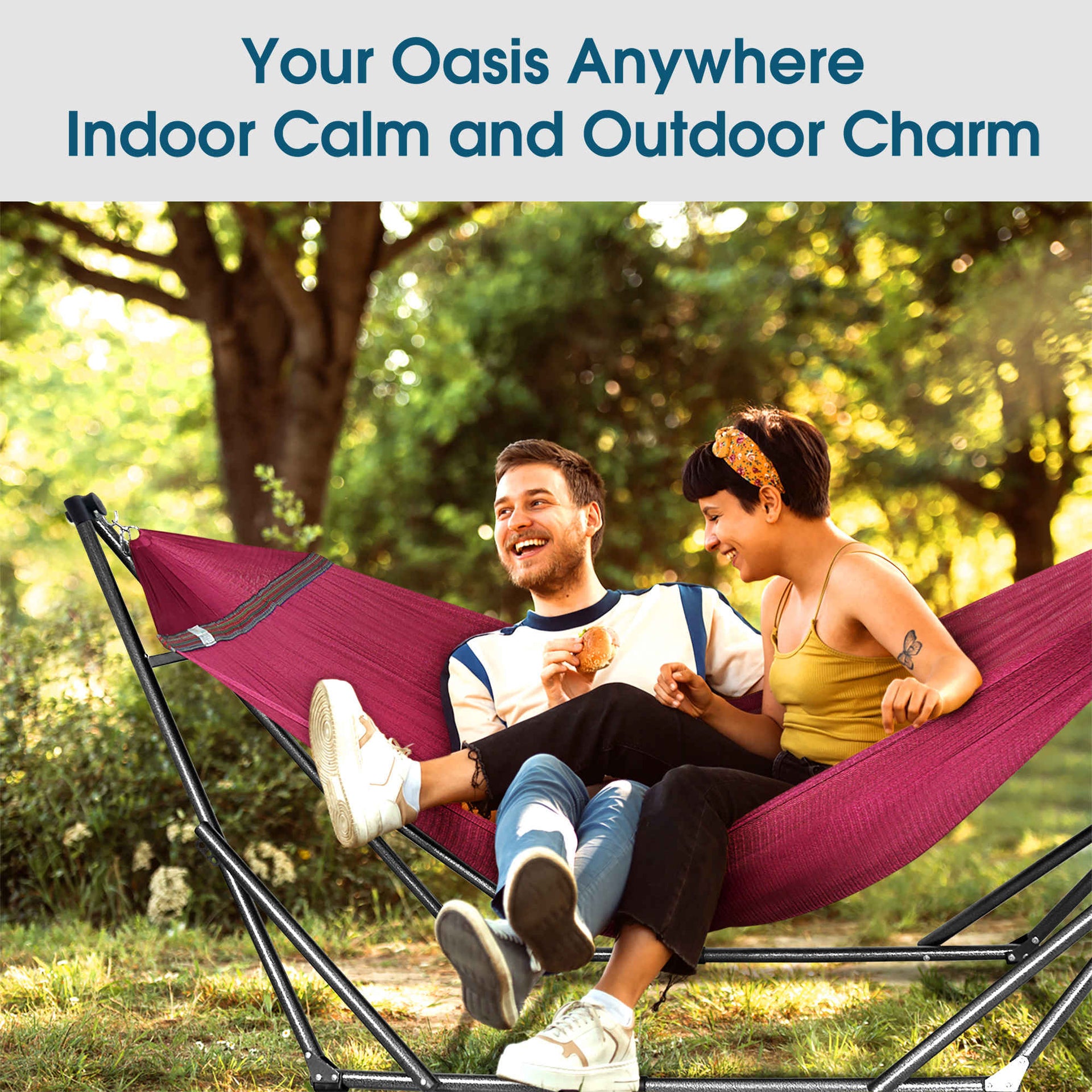 Original Collapsible Hammock with Stand for Ultimate Relaxation