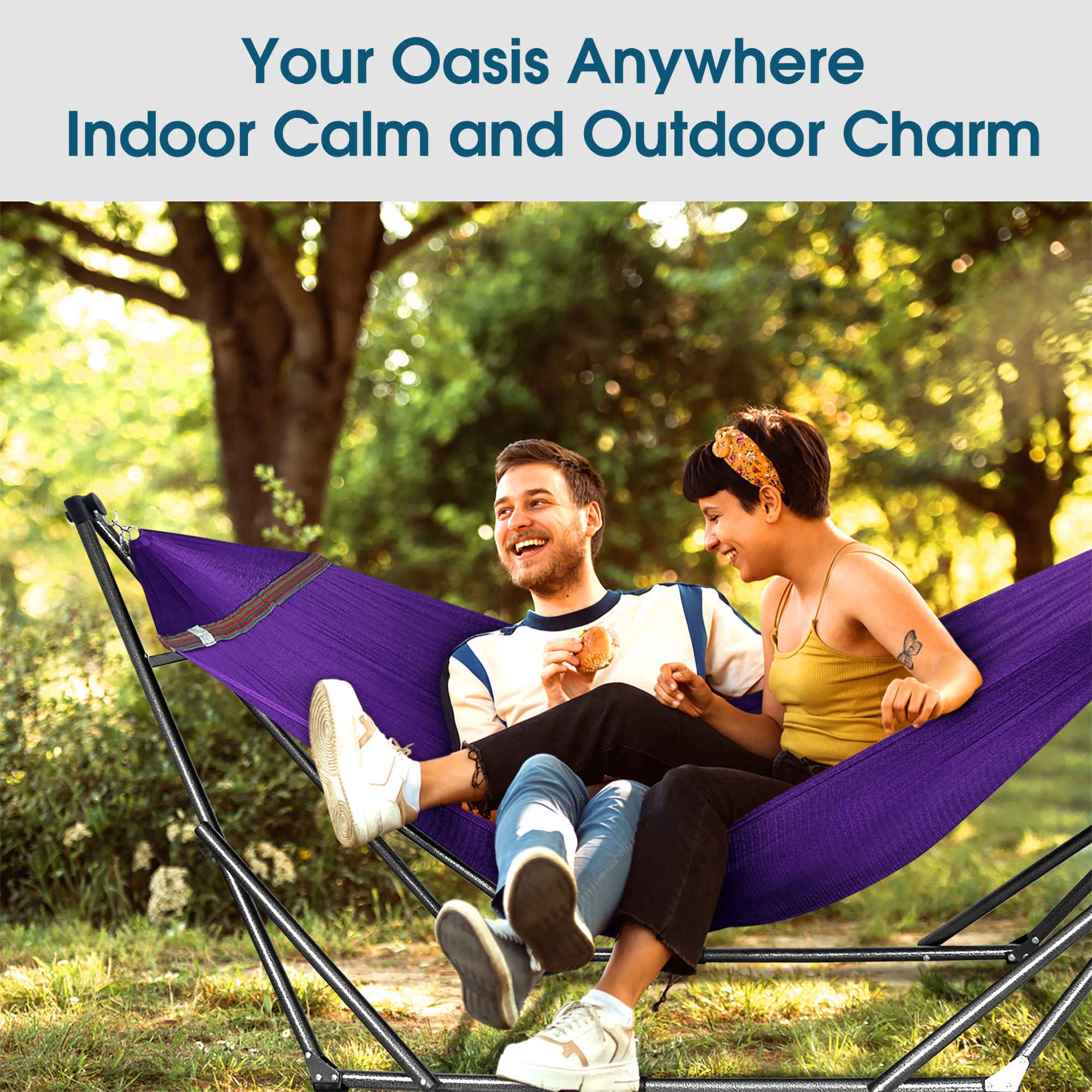 Original Collapsible Hammock with Stand for Ultimate Relaxation