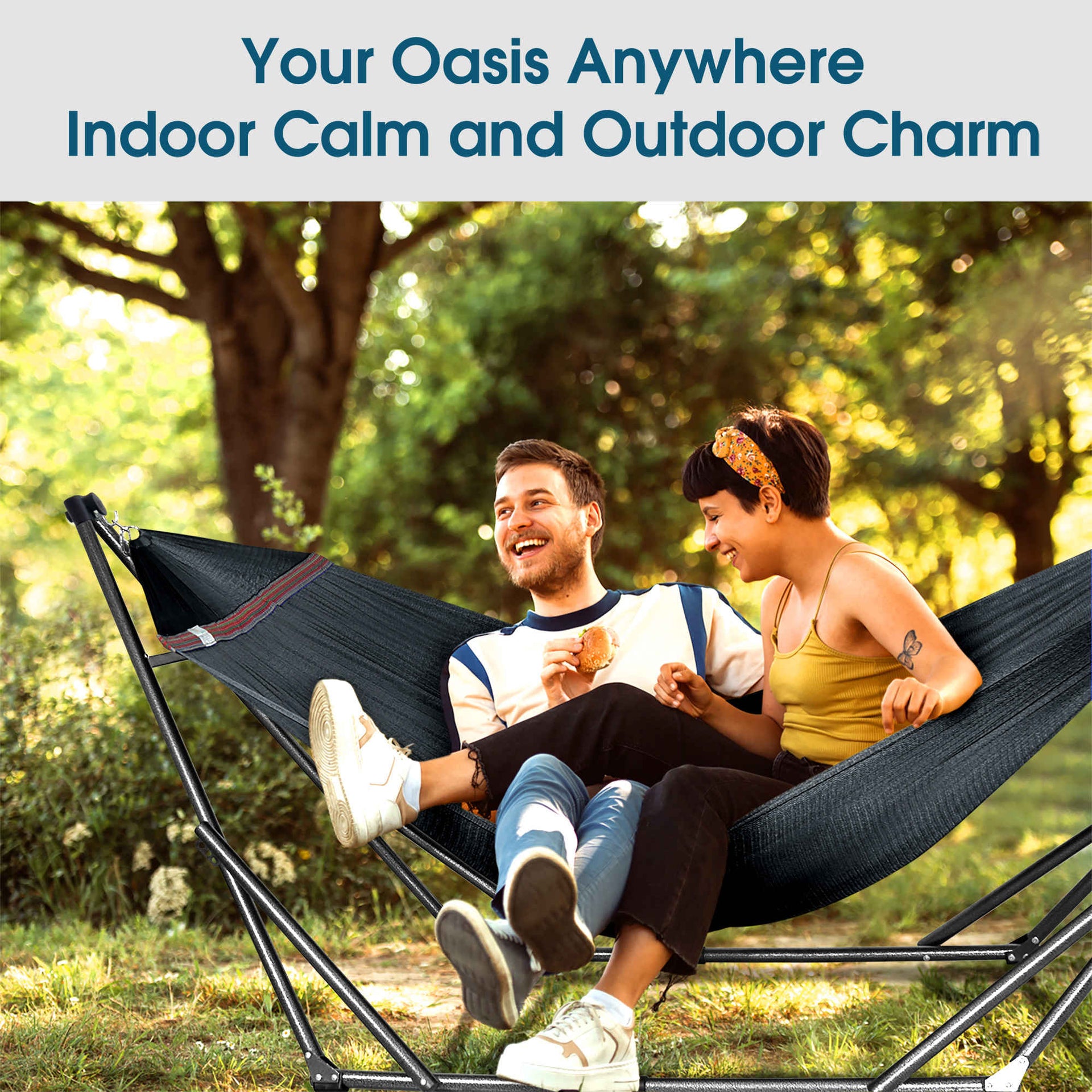 Original Collapsible Hammock with Stand for Ultimate Relaxation