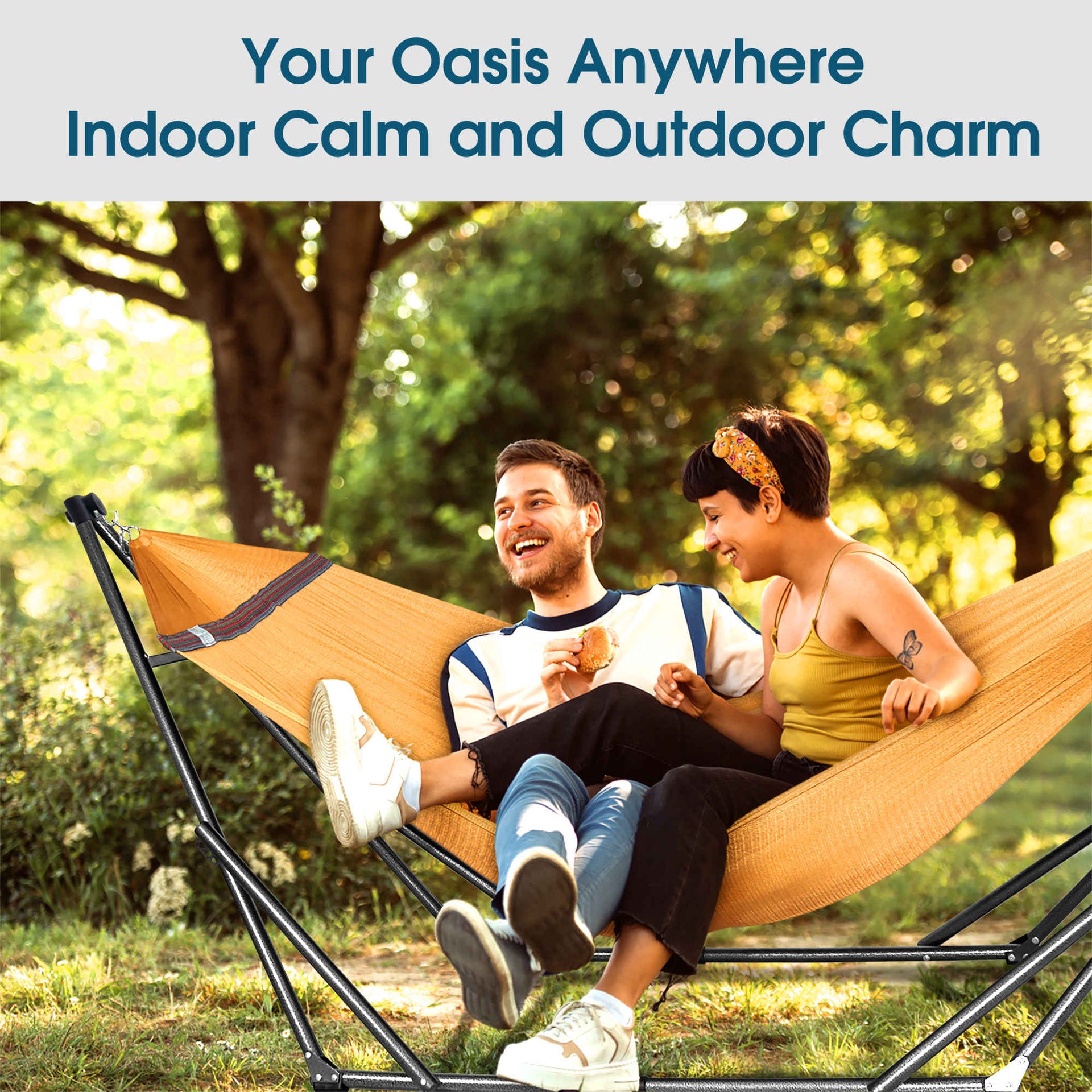 Original Collapsible Hammock with Stand for Ultimate Relaxation