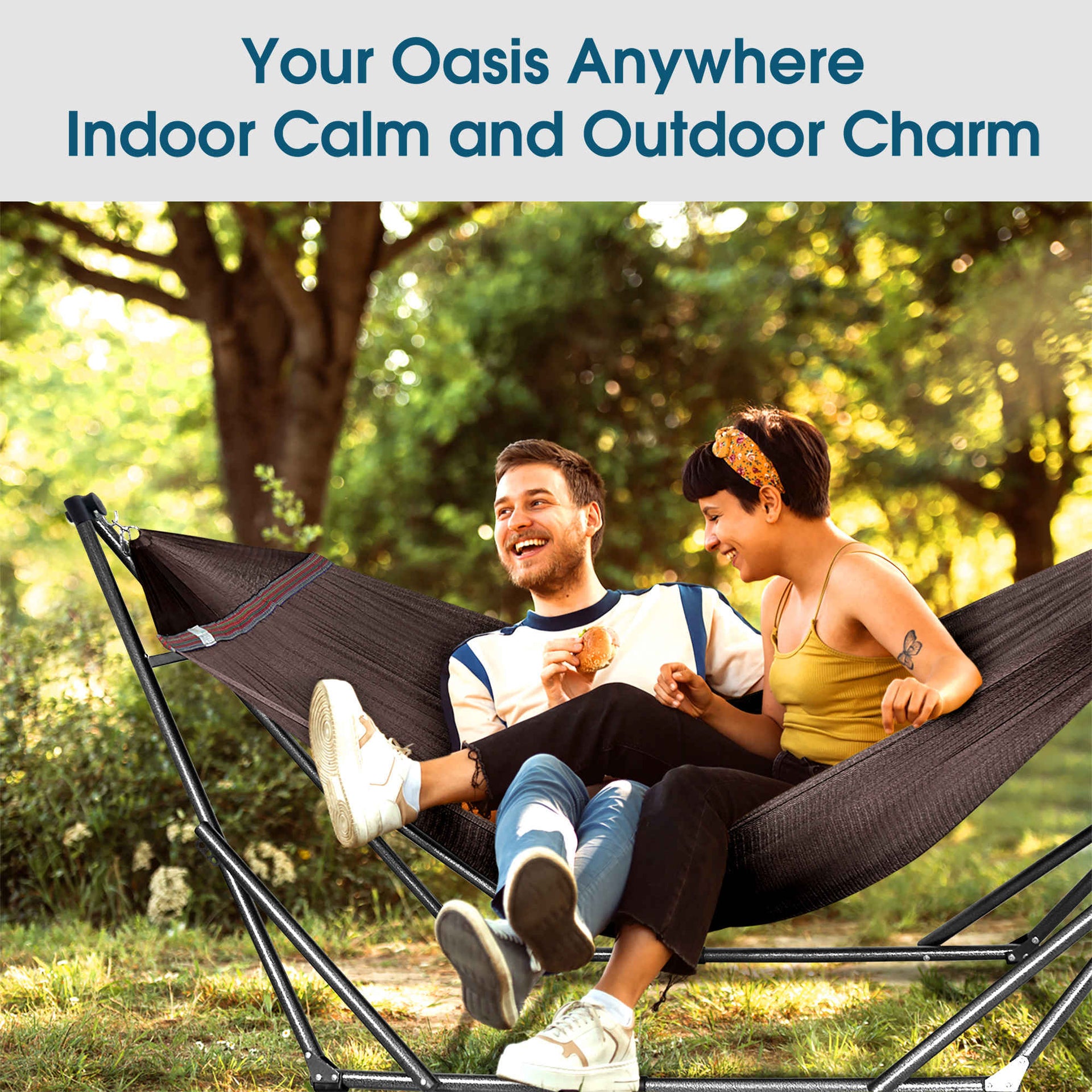 Original Collapsible Hammock with Stand for Ultimate Relaxation