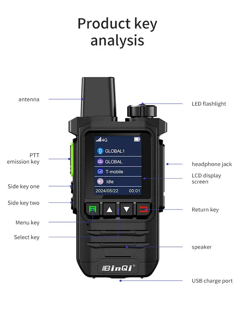4G Walkie Talkie - 5000km Global Range
