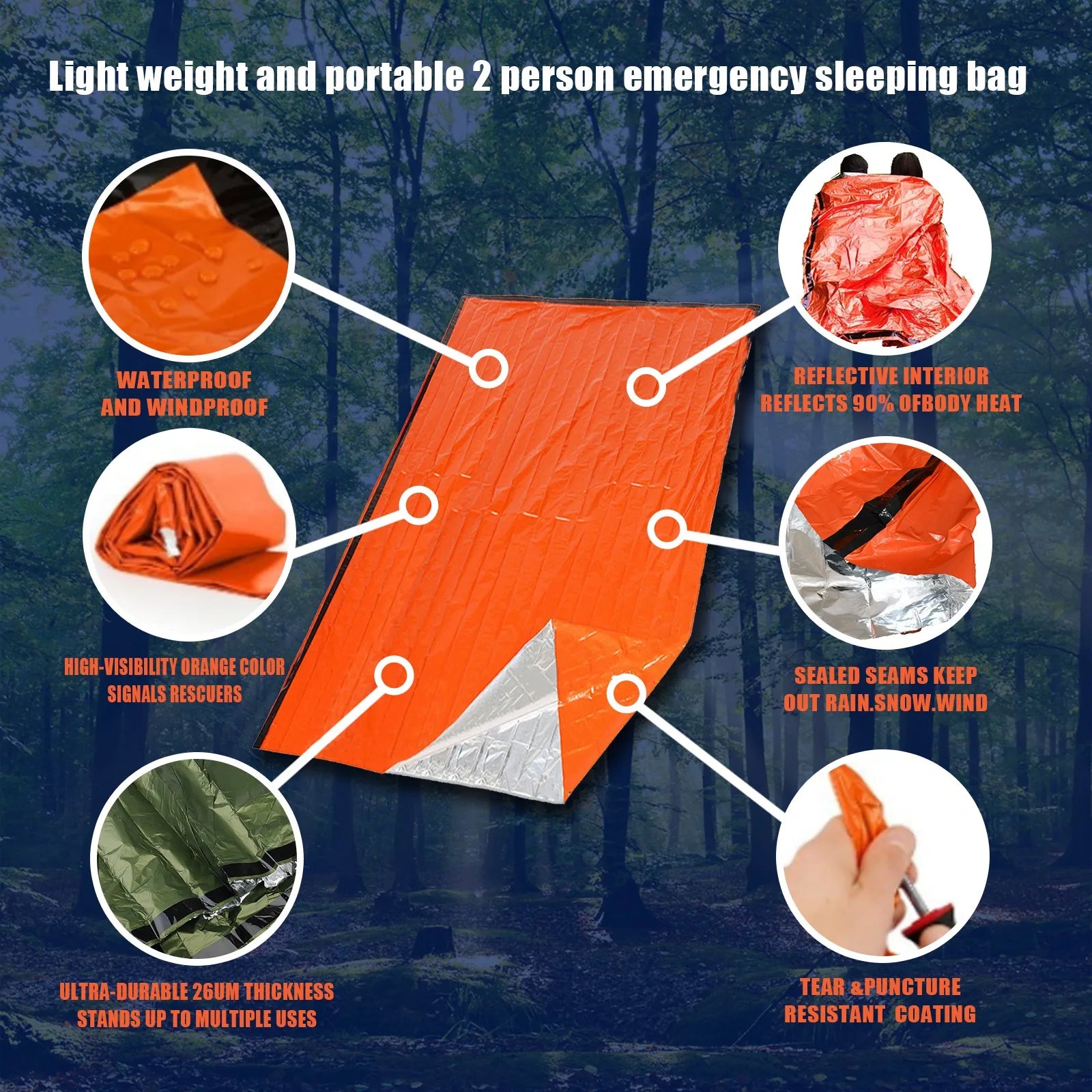 Thermal Waterproof Emergency Sleeping Bag