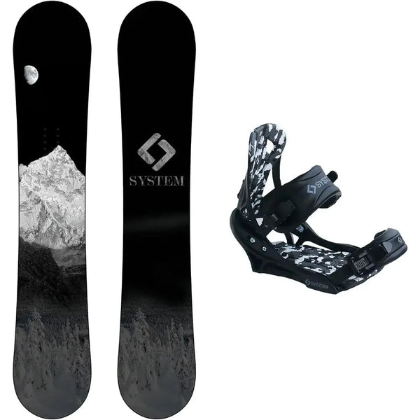 Complete MTN Men's Snowboard Package with System APX Bindings