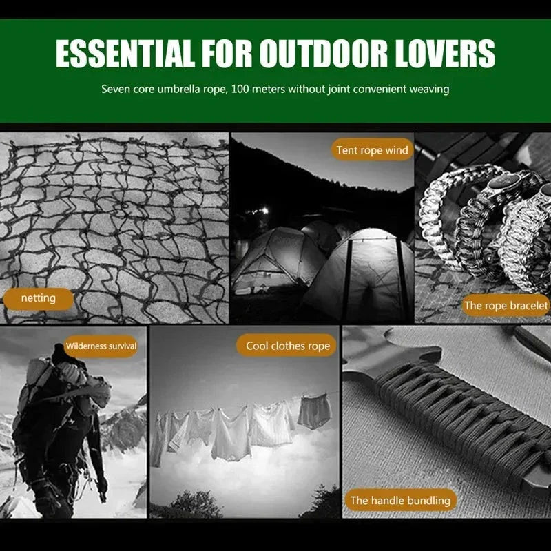 7 Core 550 Paracord Rope 4mm Survival Cord Camping