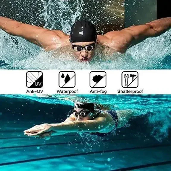 HD Swim Goggles With HD Clarity Comfort Fit Adjustable Straps