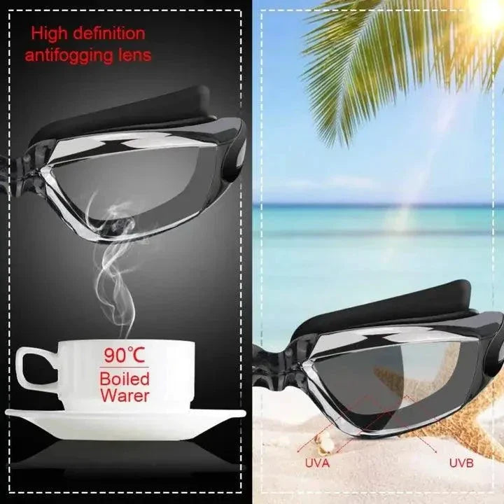 HD Swim Goggles With HD Clarity Comfort Fit Adjustable Straps