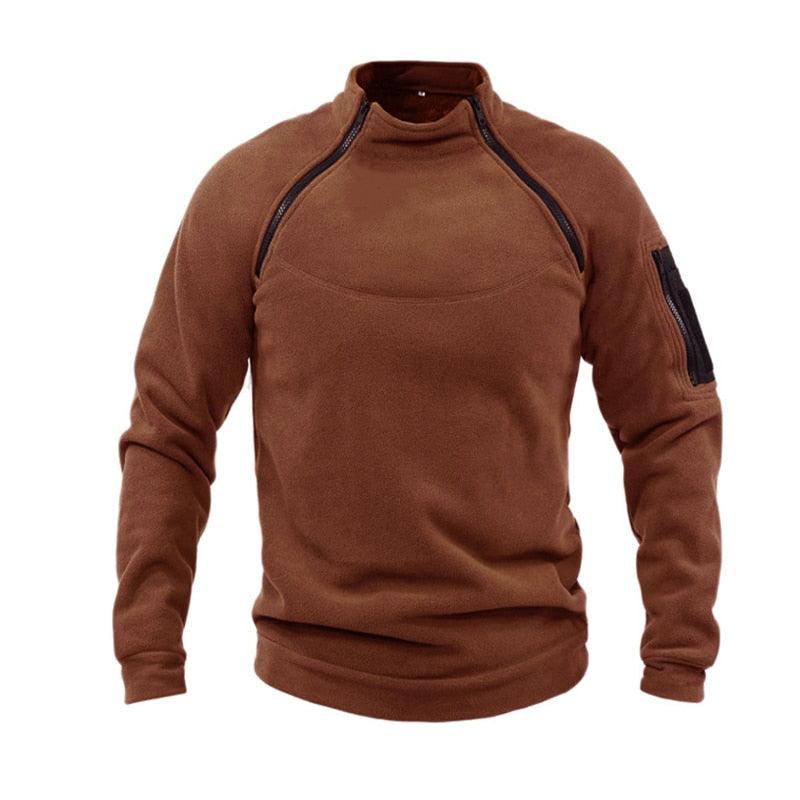 Men Winter Fleece Tactical Jacket Lightweight Warm Windproof Outdoor Wear