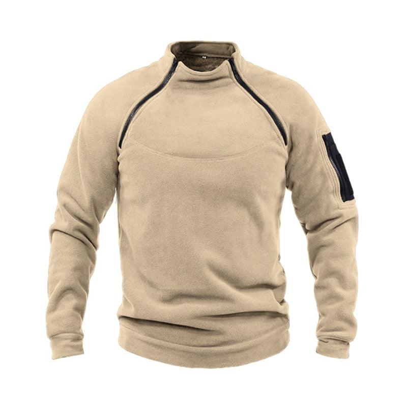 Men Winter Fleece Tactical Jacket Lightweight Warm Windproof Outdoor Wear