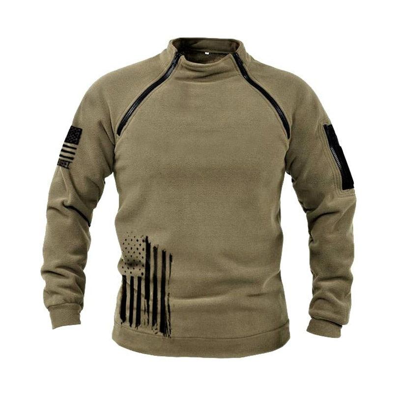 Men Winter Fleece Tactical Jacket Lightweight Warm Windproof Outdoor Wear