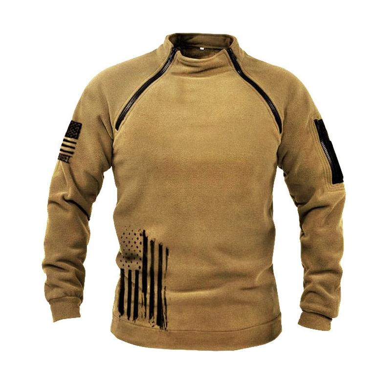 Men Winter Fleece Tactical Jacket Lightweight Warm Windproof Outdoor Wear