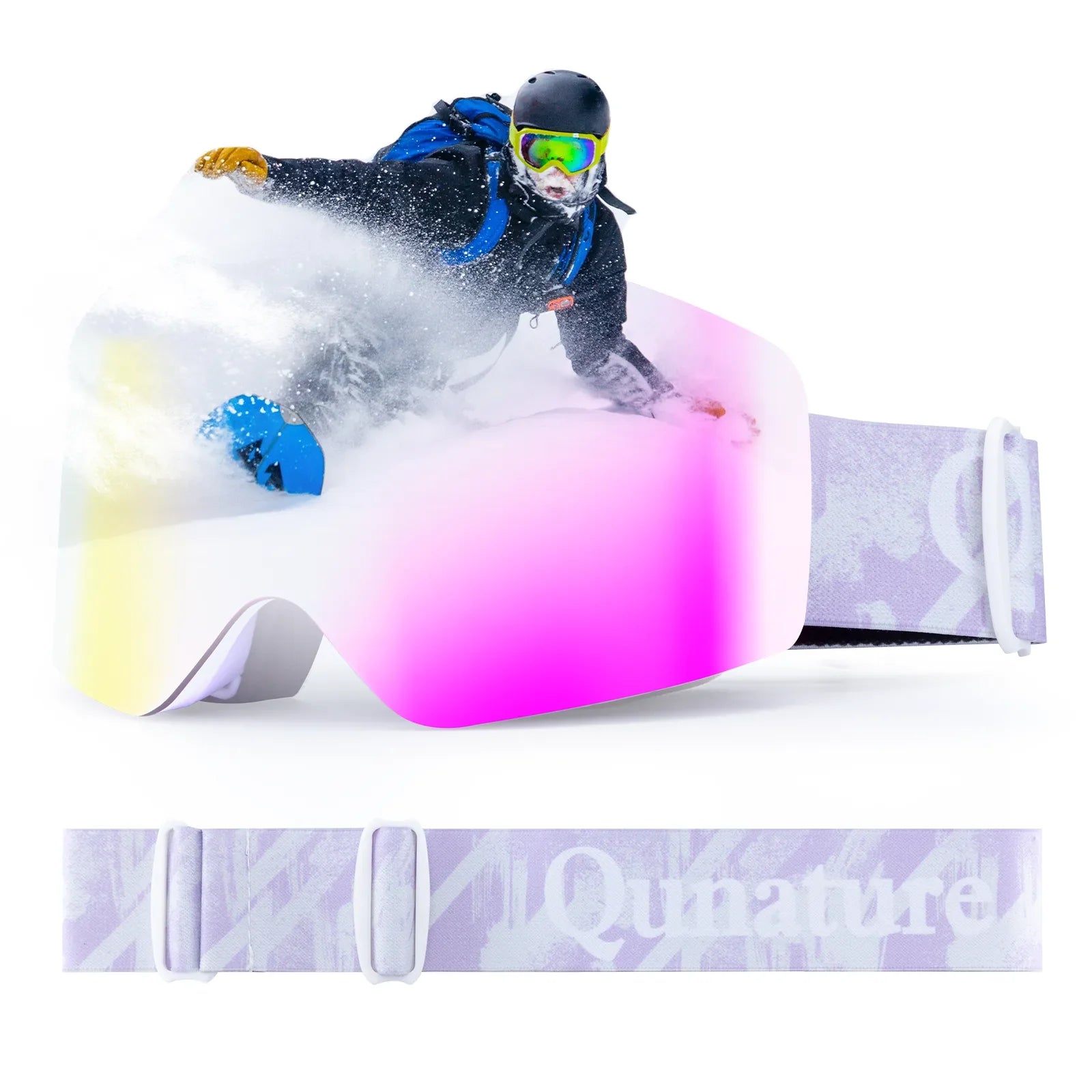 Ski Goggles with UV400 Protection Frameless Anti-Fog
