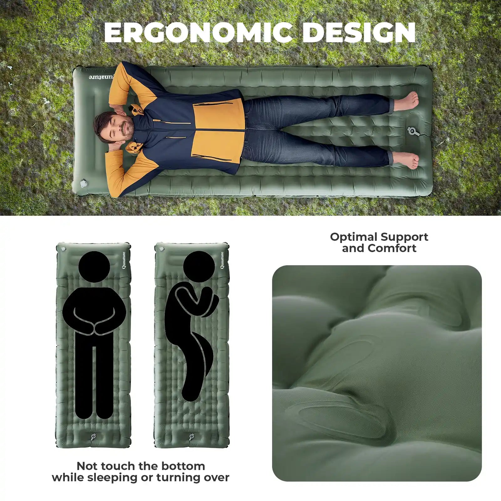 Inflatable Sleeping Pad with Pillow